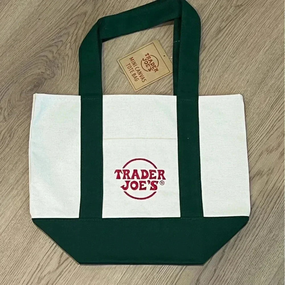 Brand New Trader Joe’s Mini Tote Bag in Green - Picture 2 of 4